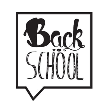 Vintage Back To School Lettering Banner. Knowledge day poster. Vector