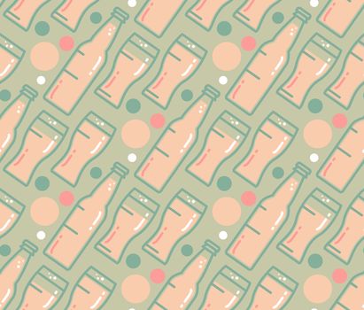 Oktoberfest Seamless Pattern. Beer festival background for wallpaper, wrap, poster and print, t-shirt, apparel. Vector