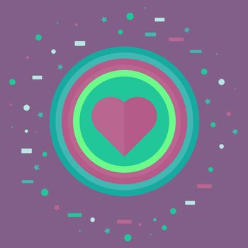 Like symbol. Heart icon for wedding, holiday and social networks, blog, print and sticker. Vector