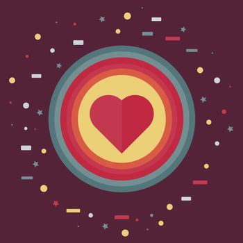 Like symbol. Heart icon for wedding, holiday and social networks, blog, print and sticker. Vector