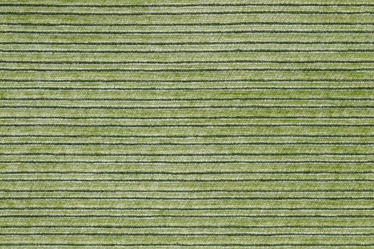 Seamless texture of horisontal stripped polyester furniture upholstery or carpet. White, green and black colors.