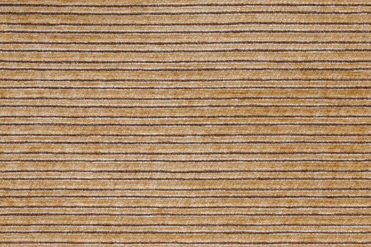 Seamless texture of horisontal stripped polyester furniture upholstery or carpet. White, orange and black colors.