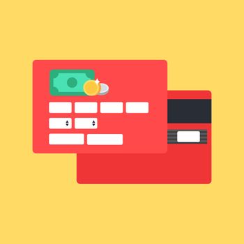 Web Template, Web Elements for site form of online shopping and enter card data. Vector