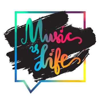 Vintage World Music Day Lettering for Banner and Badge. Sticker, Poster, Card Design Template. Vector