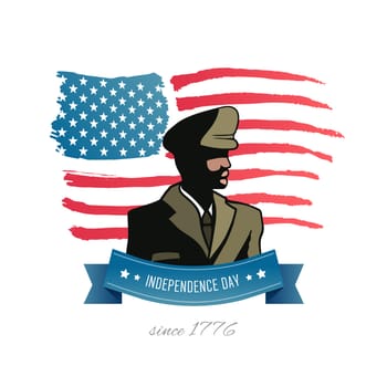 Digitally generated Independence day greeting vector