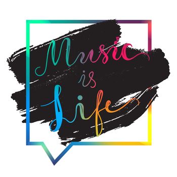 Vintage World Music Day Lettering for Banner and Badge. Sticker, Poster, Card Design Template. Vector