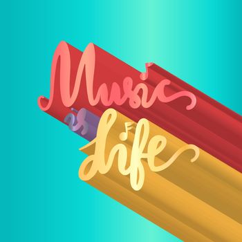Vintage World Music Day Lettering for Banner and Badge. Sticker, Poster, Card Design Template. Vector