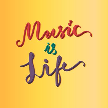 Vintage World Music Day Lettering for Banner and Badge. Sticker, Poster, Card Design Template. Vector