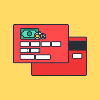 Web Template, Web Elements for site form of online shopping and enter card data. Vector
