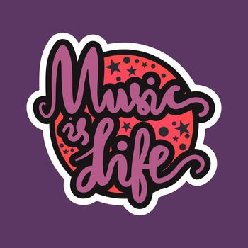 Vintage World Music Day Lettering for Banner and Badge. Sticker, Poster, Card Design Template. Vector