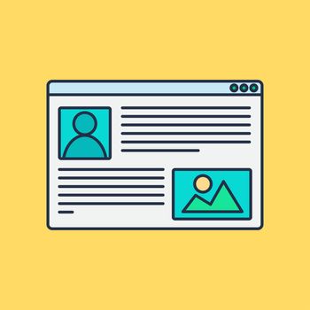 Web Template, Web Elements for site of blog and infographics. Vector