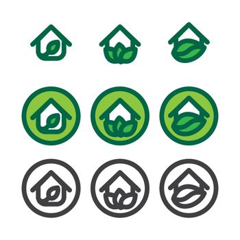Eco House Templates Set. Ecology symbol. Nature logotype. Green logo. Vector