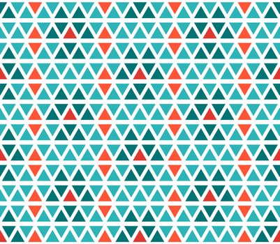 Seamless triangle geometric pattern. Retro ornament for textile and print. Vector