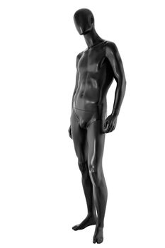 Gloss color mannequin male isolated on white background