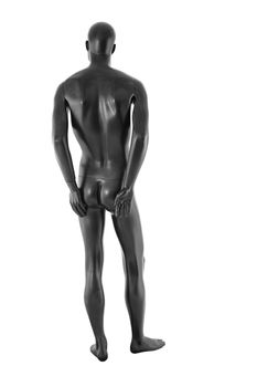 Gloss color mannequin male isolated on white background