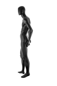 Gloss color mannequin male isolated on white background