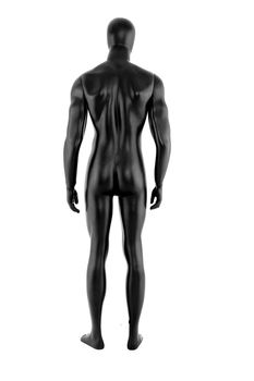 Gloss color mannequin male isolated on white background