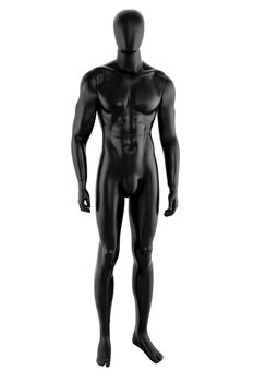 Gloss color mannequin male isolated on white background