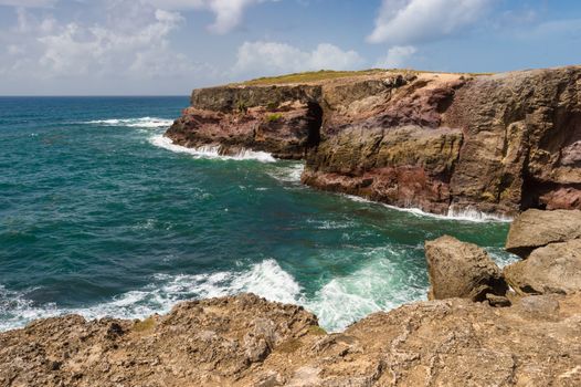 Pointe d'enfer (Hell Headland) in the Savanna of Petrifications in Martinique