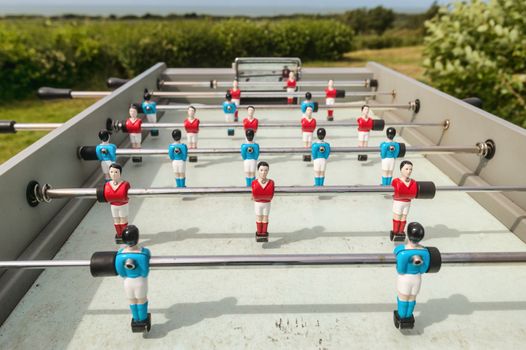 Outdoor table football, baby foot or baby soccer