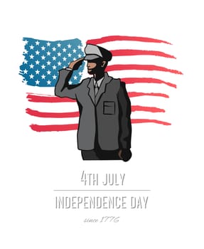 Digitally generated Independence day concept vector