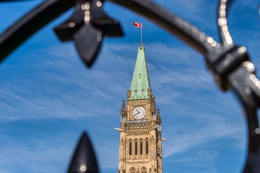 Peace tower of the Canadian Parliament