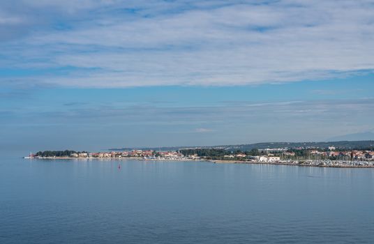 Many yachts and small boats in marina by the port of Zadar in Croatia