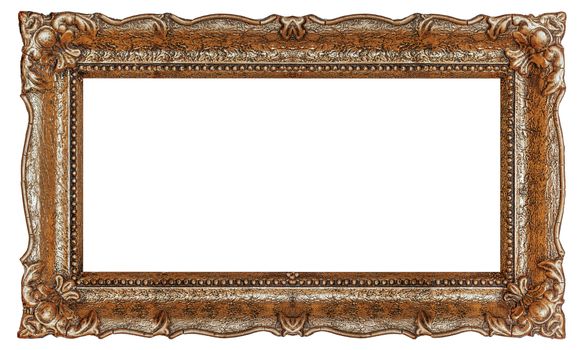 Copper picture frame with empty background - Stock image design element copy space