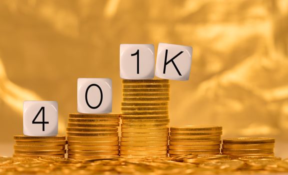 Concept of growth in retirement savings accounts but risk of market crash losing value