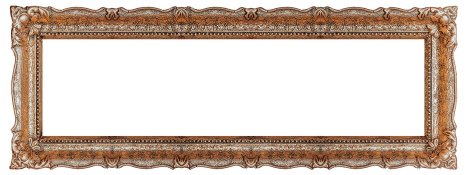 Wide picture frame with empty background copy space - Stock image decorative design element