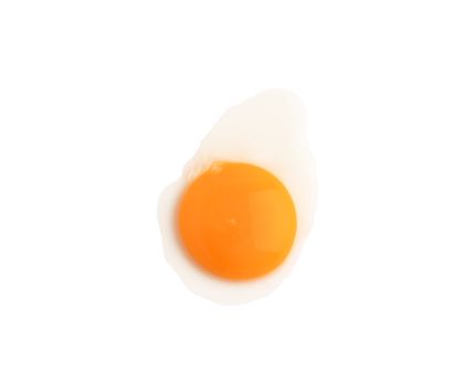 Raw yolks egg isolated on the white background with clipping paths