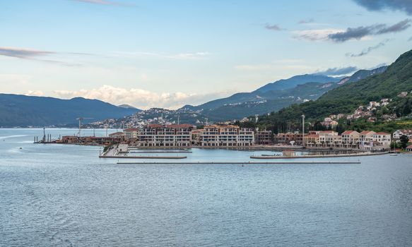 New construction at Meljine in Gulf of Kotor in Montenegro