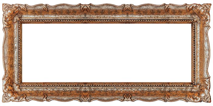 Verry Wide Big Old Picture Frame With Empty Copy Space - Stock image - design element - 40mpx