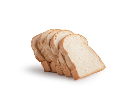 Slice of breads isolated on the white background with clipping path