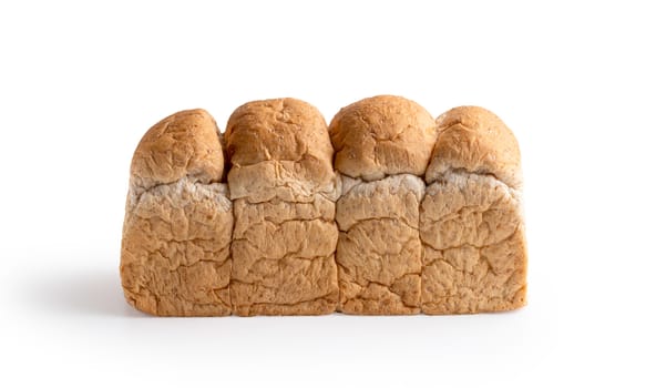 Freshly baked bread isolated on the white background with clipping paths.