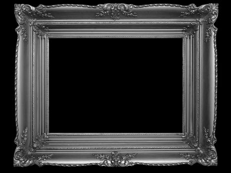 Old Picture Frame Isolated On Black Background, Design Element, Photograph, Paintings, Photography