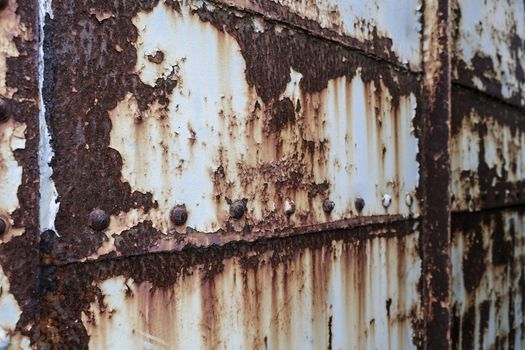 Rust on old metal wall texture background