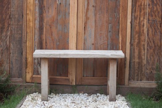 Wooden bench in the park, stock photo