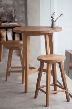 Table decorated in coffee shop, stock photo