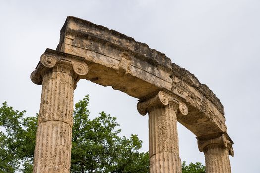 Palaistra ruins at Olympia at the site of the first Olympic games near Athens Greece