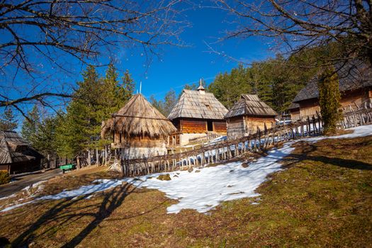 Authentic serbian village Sirogojno, mountain Zlatibor, Serbia