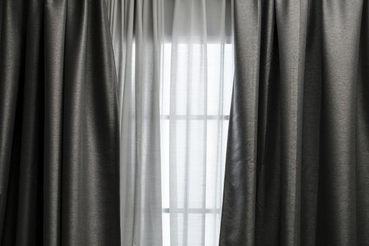 Curtain at window in the living room