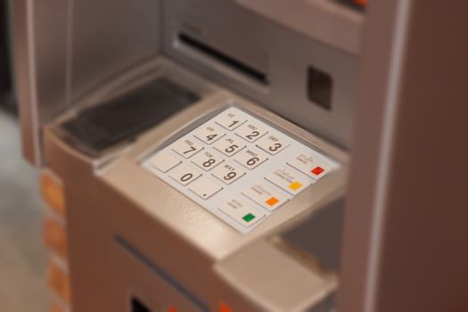 Close up at Automated Teller Machine, stock photo