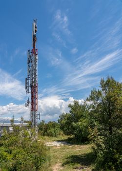 Remote rural mobile phone cell tower and antennae providing data connectivity