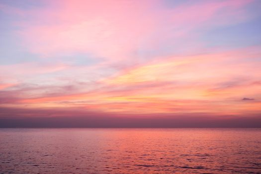 Sky in the pink, blue  and purple colors sky at sunset.