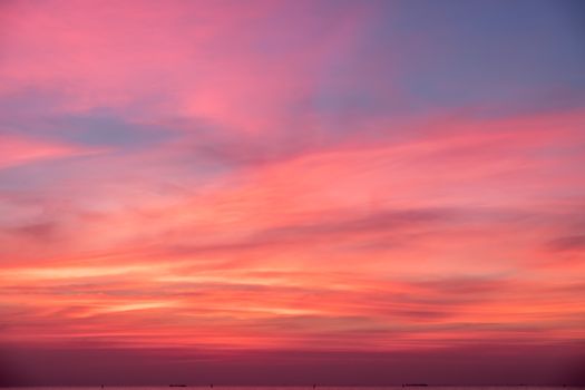 Sky in the pink, blue  and purple colors sky at sunset.