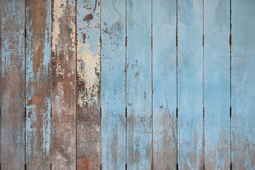 Rustic Old blue wooden background. wood planks.