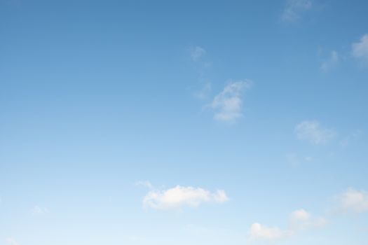 Blue sky with tiny clouds background,  Clearing day.