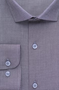 shirt, detailed close-up collar and cuff, top view