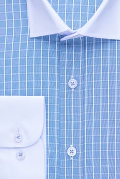 shirt, detailed close-up collar and cuff, top view
